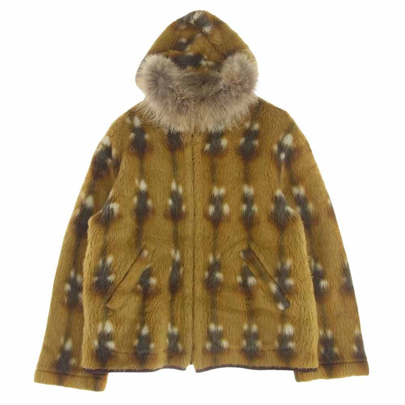 TENDERLOIN テンダーロイン T-ANIMAL PARKA ZIP FOR アニマル ファー ジャケット ブラウン系 S【中古】