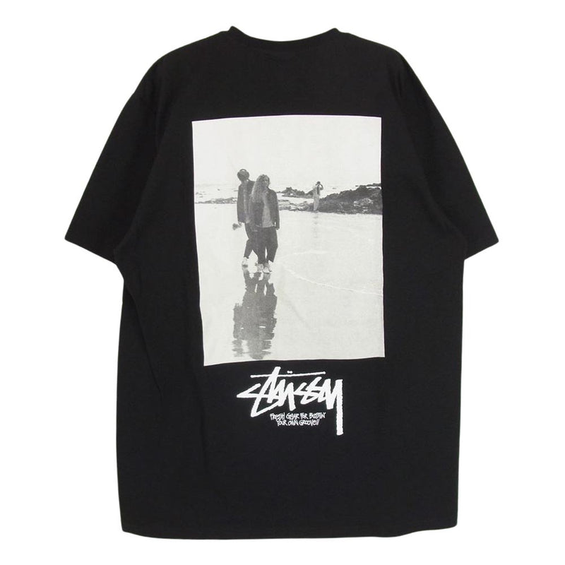 STUSSY ステューシー LOW TIDE TEE フォト グラフィック プリント 半袖Tシャツ ブラック系 M【中古】