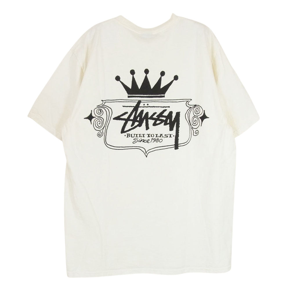 STUSSY ステューシー 24SS BUILT TO LAST TEE PIGMENT DYED 半袖 Tシャツ オフホワイト系 M【中古】