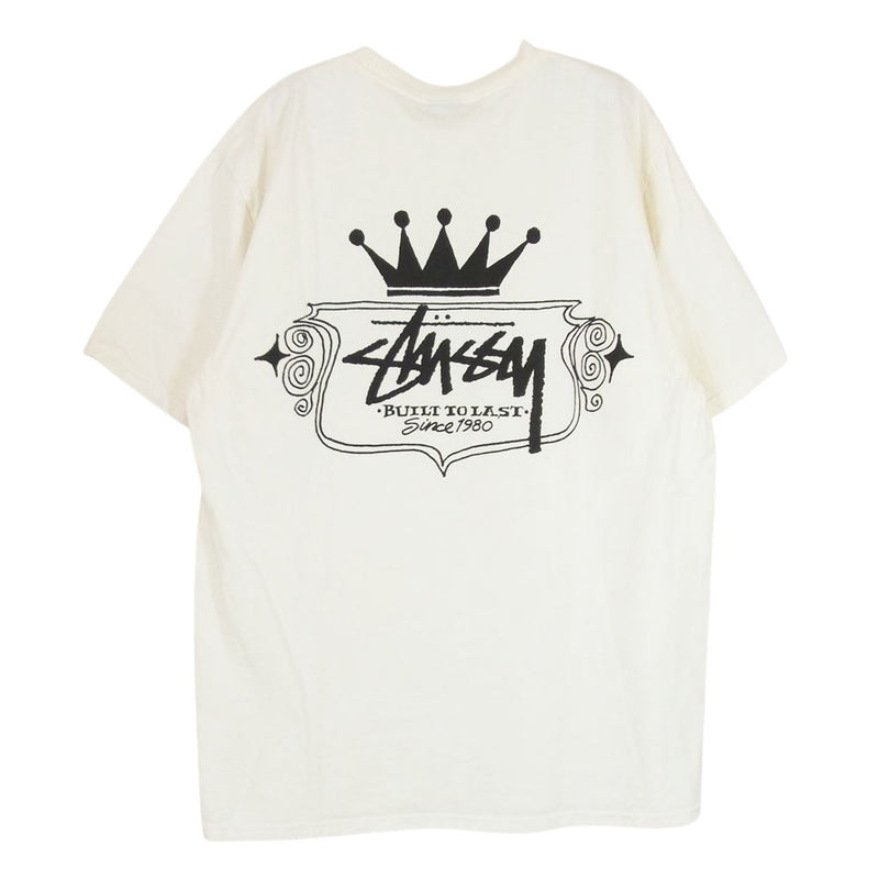 STUSSY ステューシー 24SS BUILT TO LAST TEE PIGMENT DYED 半袖 Tシャツ オフホワイト系 M【中古】