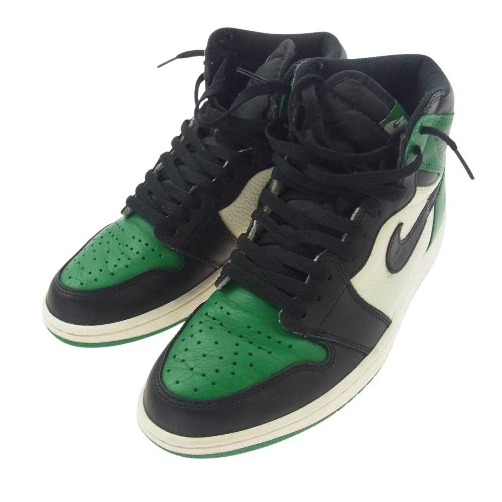 NIKE ナイキ 555088-302 Air Jordan 1 エアジョーダン Retro High OG レトロ ハイ OG パイン グリーン スニーカー ブラック系 グリーン系 27cm【中古】