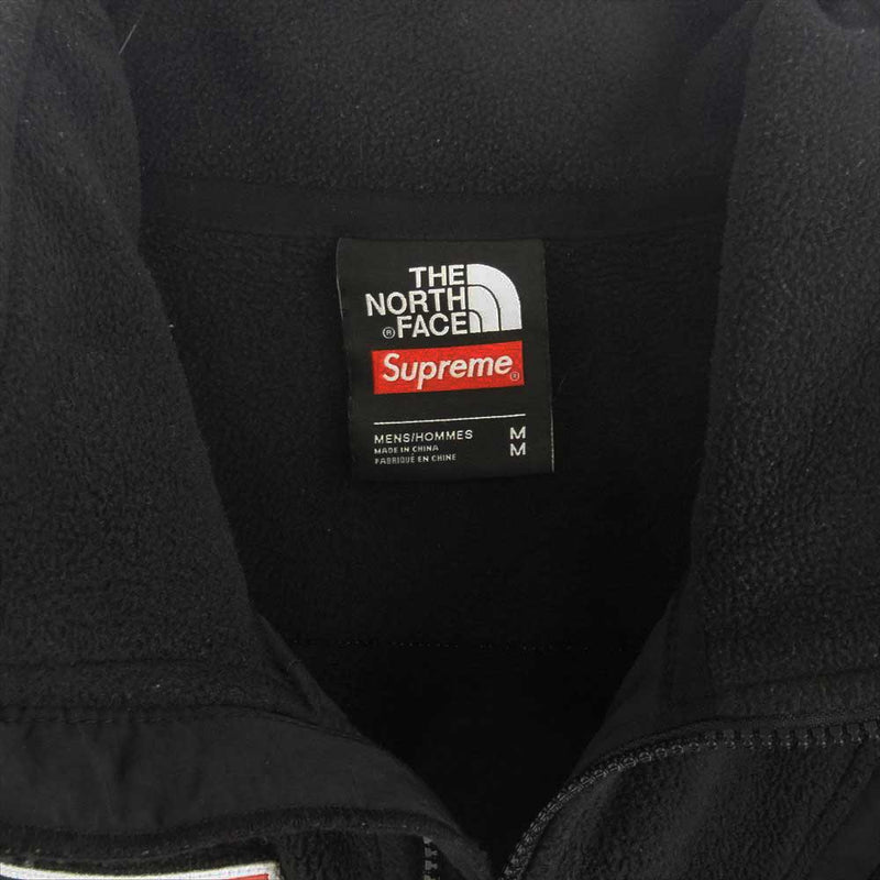 Supreme シュプリーム 17SS × THE NORTH FACE ノースフェイス 17SS  Trans Antarctica Expedition Fleece Jacket アメリカン フラッグ フリース ブルゾン ジャケット ブラック系 M【中古】