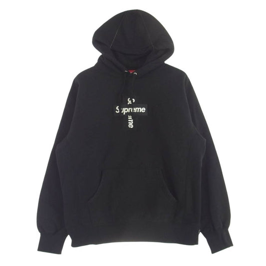 Supreme シュプリーム 20AW Cross Box Logo Hooded Sweatshirt クロス ボックス ロゴ スウェット トレーナー ブラック系 M【中古】