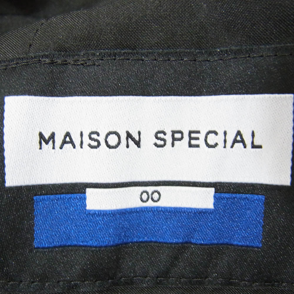 MAISON SPECIAL メゾンスペシャル 11221461248 エコドライ チノ スタプレ フレアパンツ ブラック系 00 【中古】