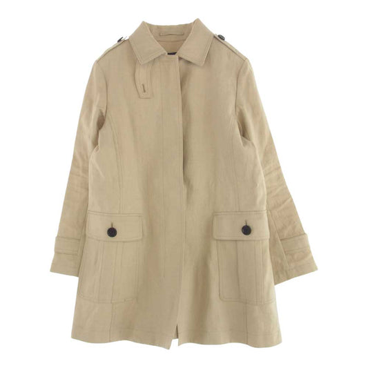 BURBERRY LONDON バーバリー ロンドン B1A13-115-40 ボンディングリネン バックフレア 比翼 シングル トレンチコート ベージュ系 38【中古】