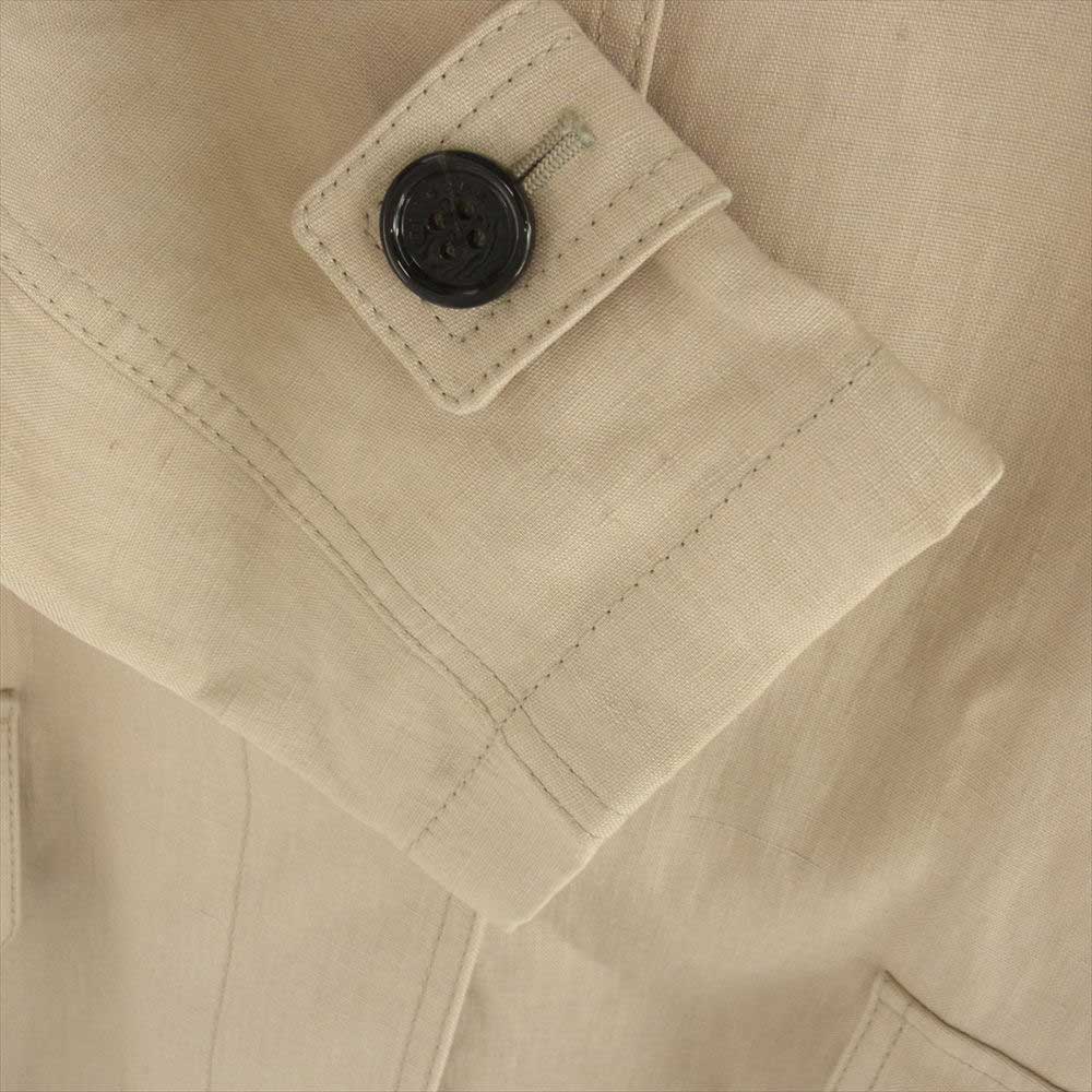 BURBERRY LONDON バーバリー ロンドン B1A13-115-40 ボンディングリネン バックフレア 比翼 シングル トレンチコート ベージュ系 38【中古】