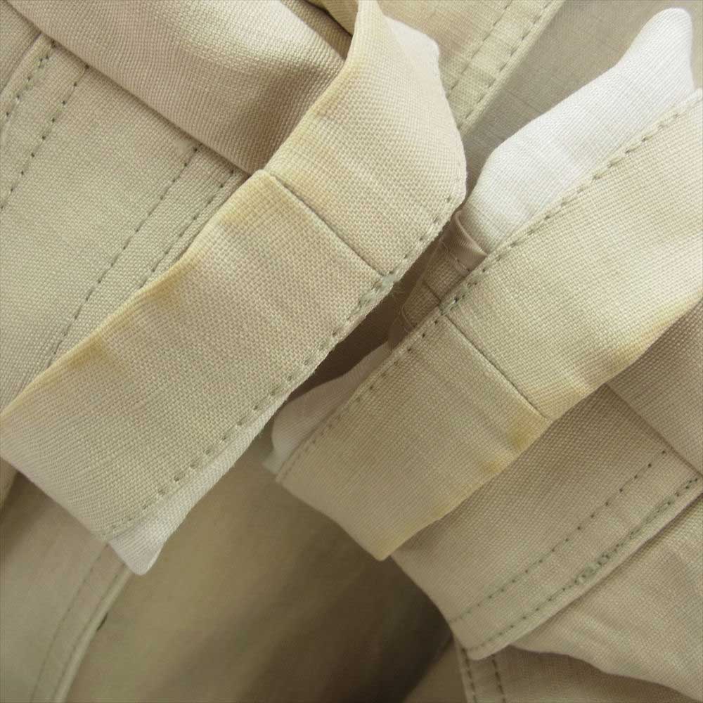 BURBERRY LONDON バーバリー ロンドン B1A13-115-40 ボンディングリネン バックフレア 比翼 シングル トレンチコート ベージュ系 38【中古】