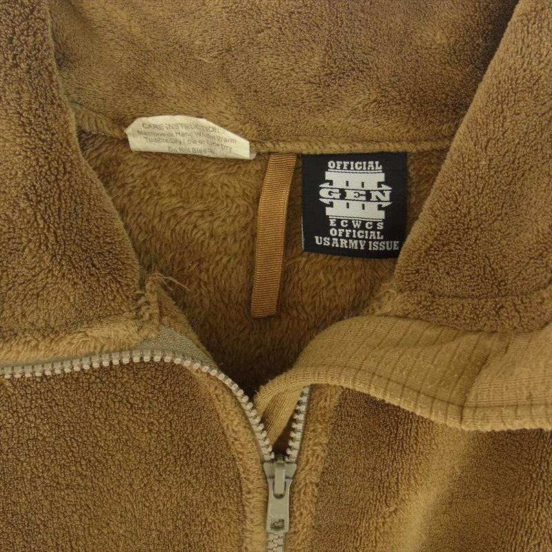 米軍 8415-01-580-1362 ECWCS GEN III L3 Tan Fleece Jacket エクワックス フリース ジャケット ブラウン系 XL【中古】