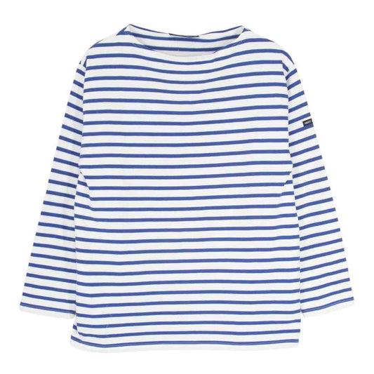 SAINT JAMES セントジェームス ボーダー バスクシャツ 長袖 Tシャツ ブルー系 M【中古】