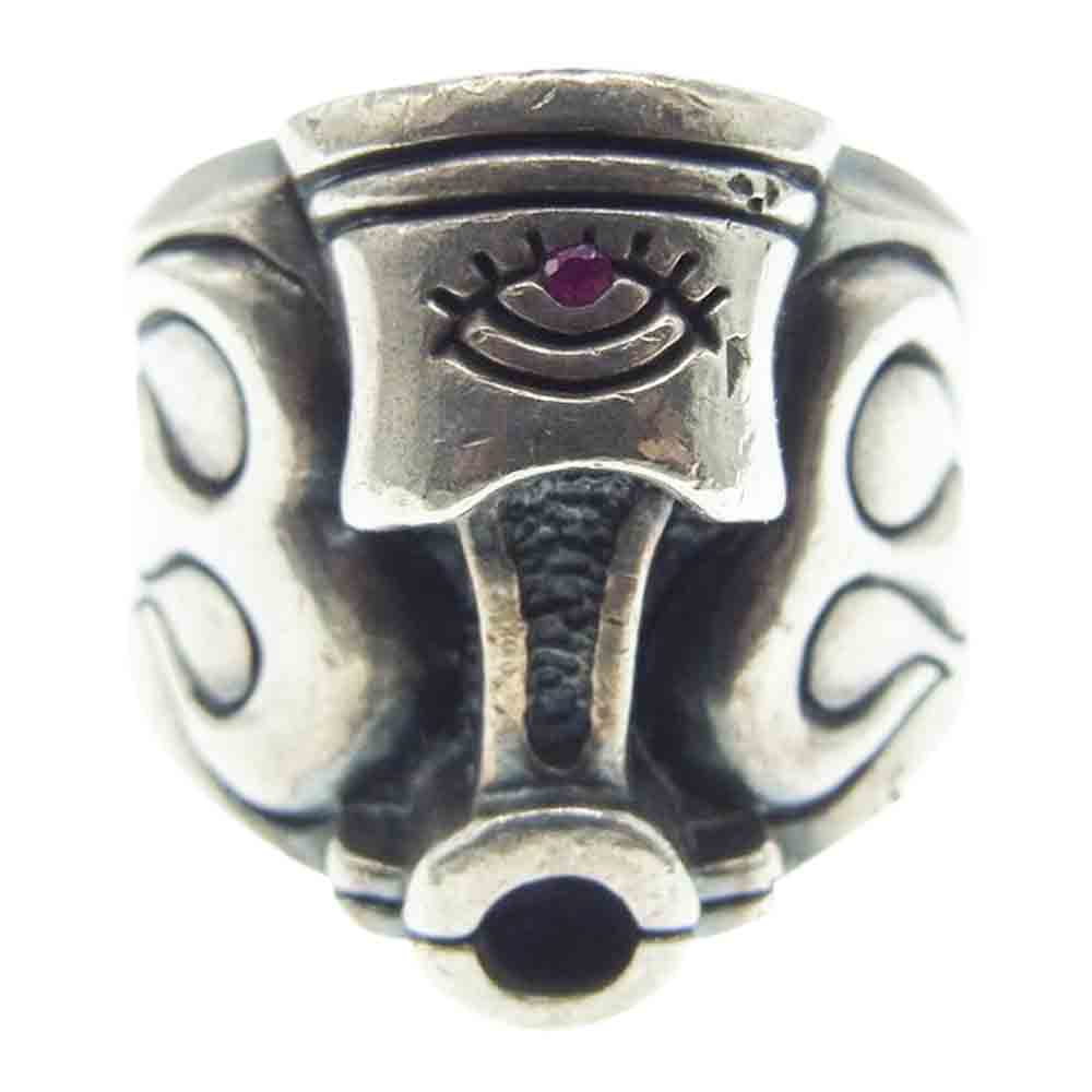 Gucho ガッチョ gcr015 ギャランティカード付属 HIDDEN TORQUE RING ヒドゥン トルク リング イベント限定ルビー入り? シルバー系 23号【中古】