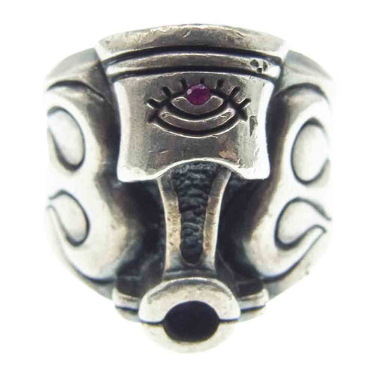 Gucho ガッチョ gcr015 ギャランティカード付属 HIDDEN TORQUE RING ヒドゥン トルク リング イベント限定ルビー入り? シルバー系 23号【中古】