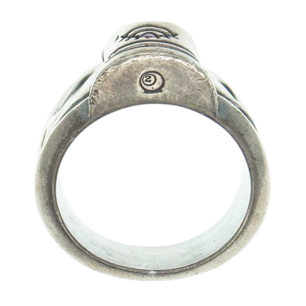 Gucho ガッチョ gcr015 ギャランティカード付属 HIDDEN TORQUE RING ヒドゥン トルク リング イベント限定ルビー入り? シルバー系 23号【中古】