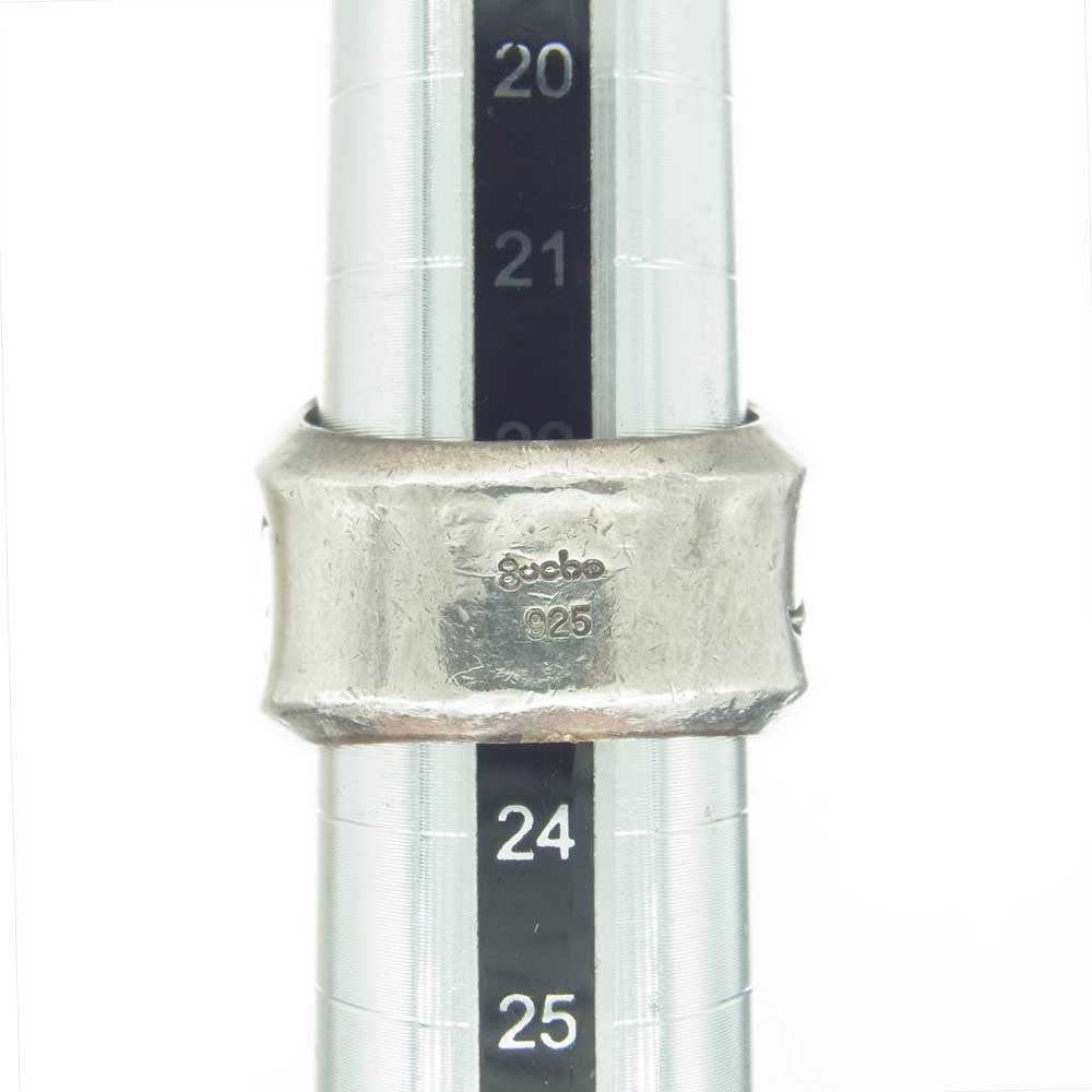 Gucho ガッチョ gcr015 ギャランティカード付属 HIDDEN TORQUE RING ヒドゥン トルク リング イベント限定ルビー入り? シルバー系 23号【中古】