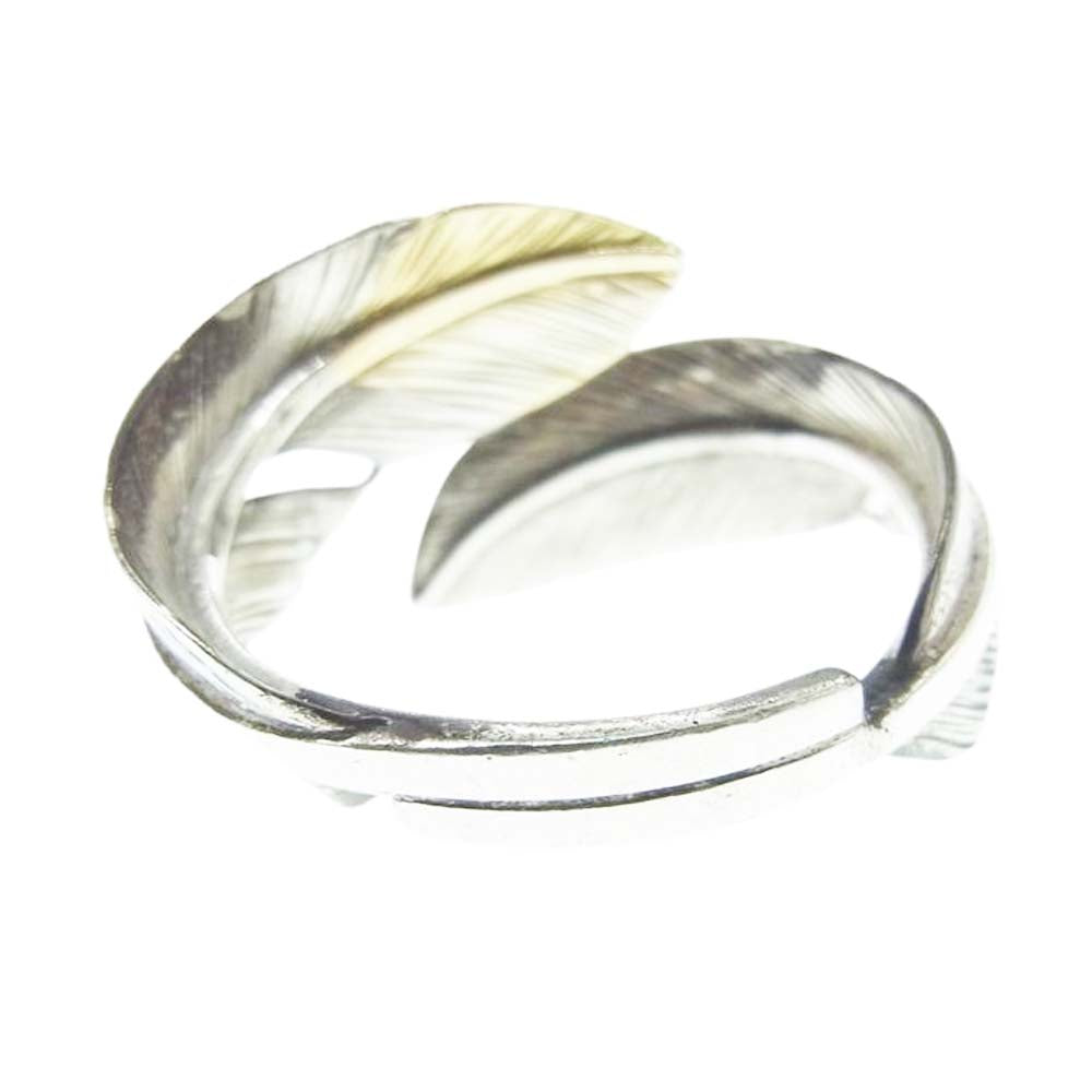 ワシミタロウ ギャランティ付属 1s feather ring 先金フェザー リング シルバー系 ゴールド系 約12号【中古】