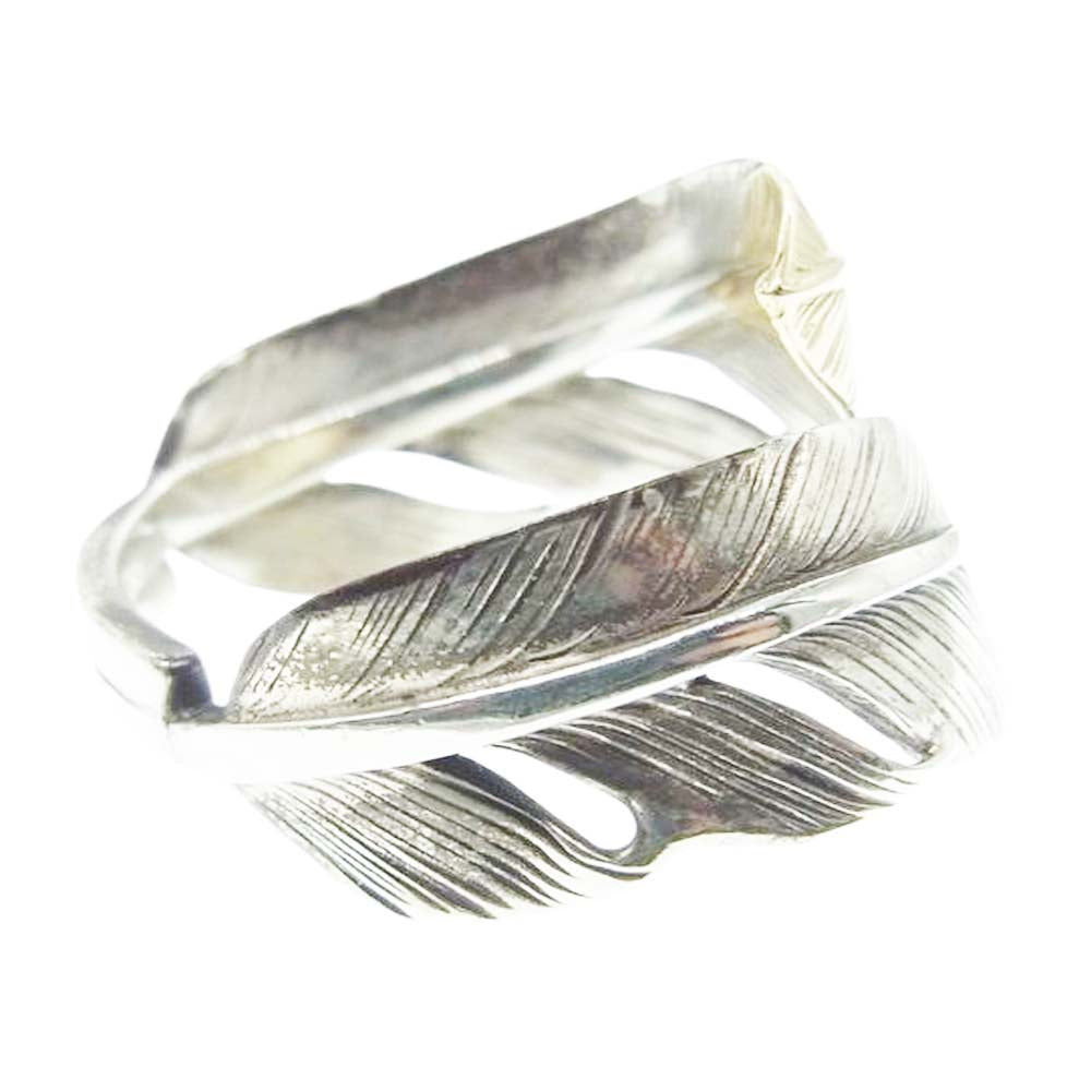 ワシミタロウ ギャランティ付属 1s feather ring 先金フェザー リング シルバー系 ゴールド系 約12号【中古】