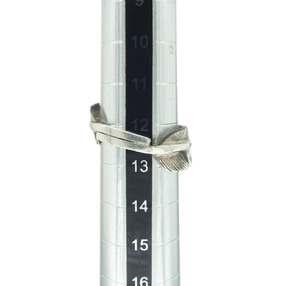 ワシミタロウ ギャランティ付属 1s feather ring 先金フェザー リング シルバー系 ゴールド系 約12号【中古】