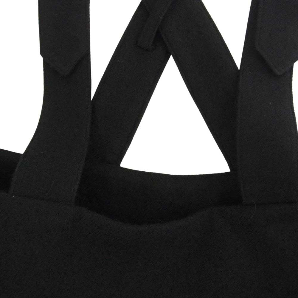 ノワールケイニノミヤ 3N-A005 AD2024 COMME des GARCONS コムデギャルソン ティアードフリル 縮絨ウール ジャンパー 吊りスカート ブラック系 S【中古】