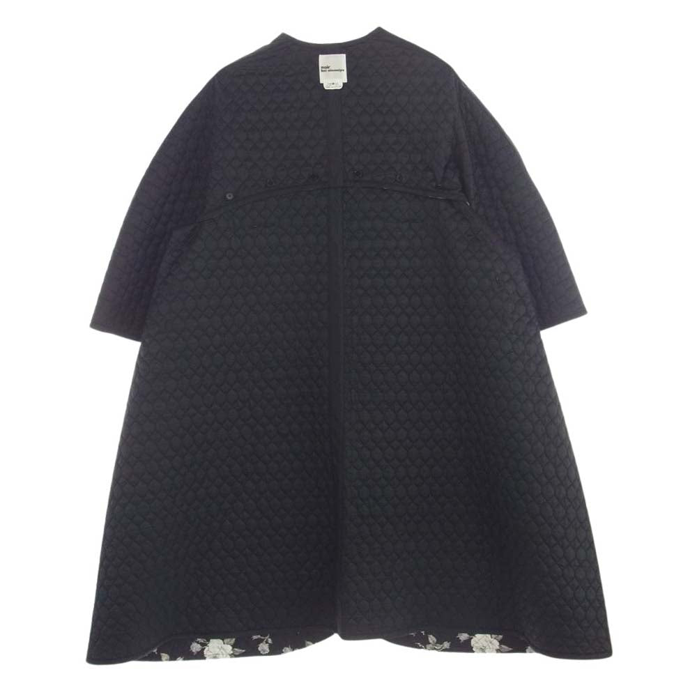 ノワールケイニノミヤ 22AW 3J-C005 AD2022 COMME des GARCONS コムデギャルソン PADDING DETATCHABLE COAT 取り外し可能 パディング デタッチャブル キルティング ロング コート ブラック系 M【中古】