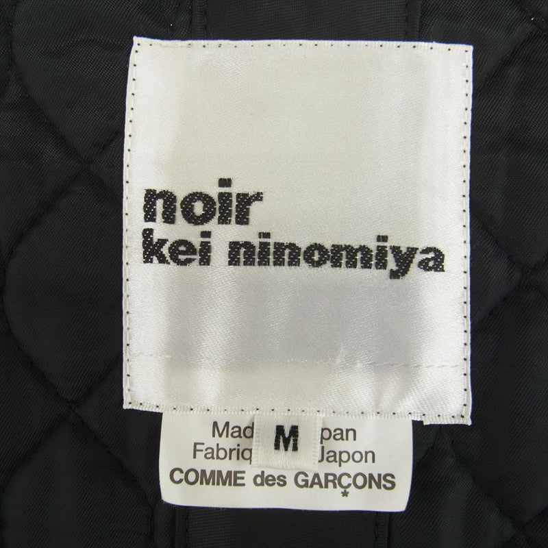 ノワールケイニノミヤ 22AW 3J-C005 AD2022 COMME des GARCONS コムデギャルソン PADDING DETATCHABLE COAT 取り外し可能 パディング デタッチャブル キルティング ロング コート ブラック系 M【中古】