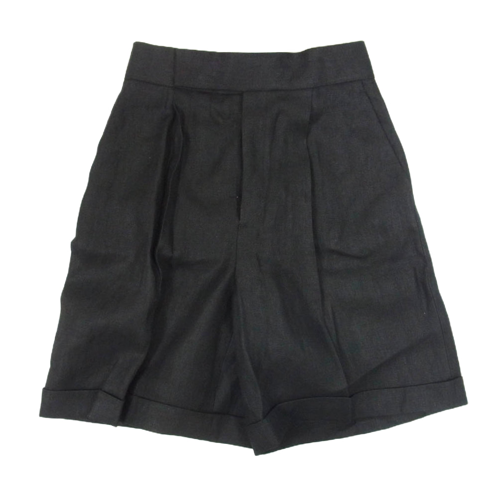 アンクレイヴ リネン ショートパンツ ハーフパンツ ブラック系 0 【中古】
