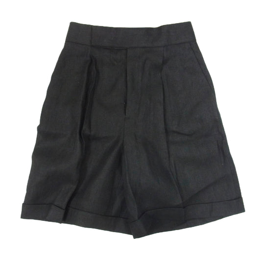 アンクレイヴ リネン ショートパンツ ハーフパンツ ブラック系 0 【中古】