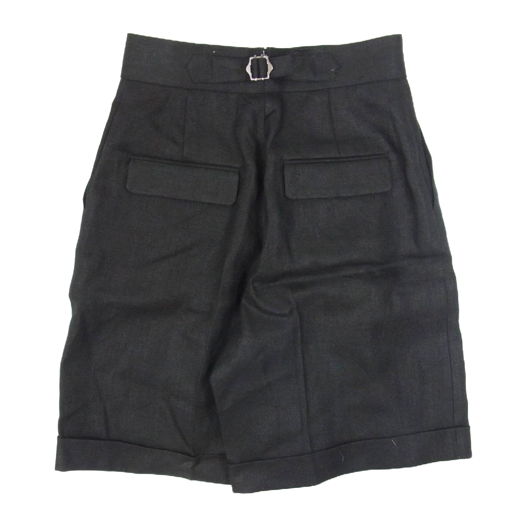 アンクレイヴ リネン ショートパンツ ハーフパンツ ブラック系 0 【中古】