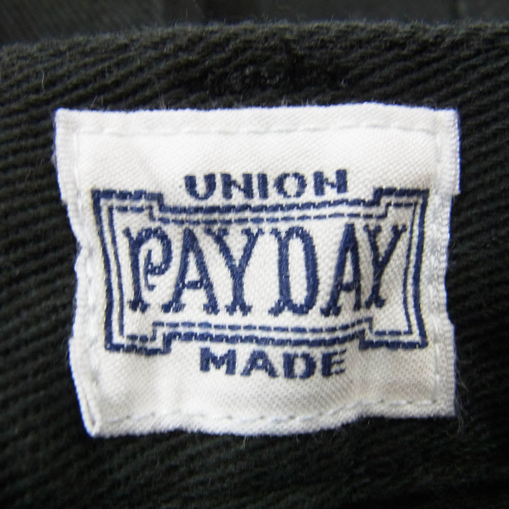 ペイデイ 23AW PD13-PT-FW3 × 福田麻琴 フライボタン ワイド デニム バックロゴ刺繍 ペインターパンツ ブラック系 M【中古】