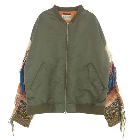 DISCOVERED ディスカバード 17aw DC-SP17-BL-01 × MEZLAD PSYZYE メスラドサイジ MA-1 ドッキング ブルゾン F【中古】