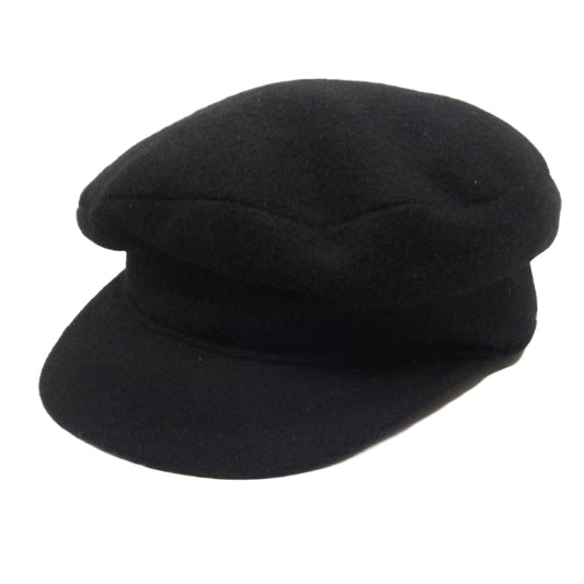 HERMES エルメス フランス製 カシミヤ100% キャスケット 帽子 ブラック系 57【中古】