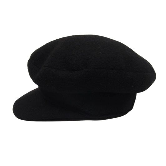 HERMES エルメス フランス製 カシミヤ100% キャスケット 帽子 ブラック系 57【中古】