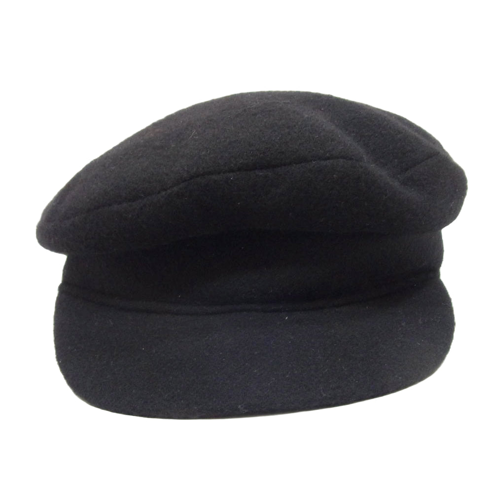 HERMES エルメス フランス製 カシミヤ100% キャスケット 帽子 ブラック系 57【中古】
