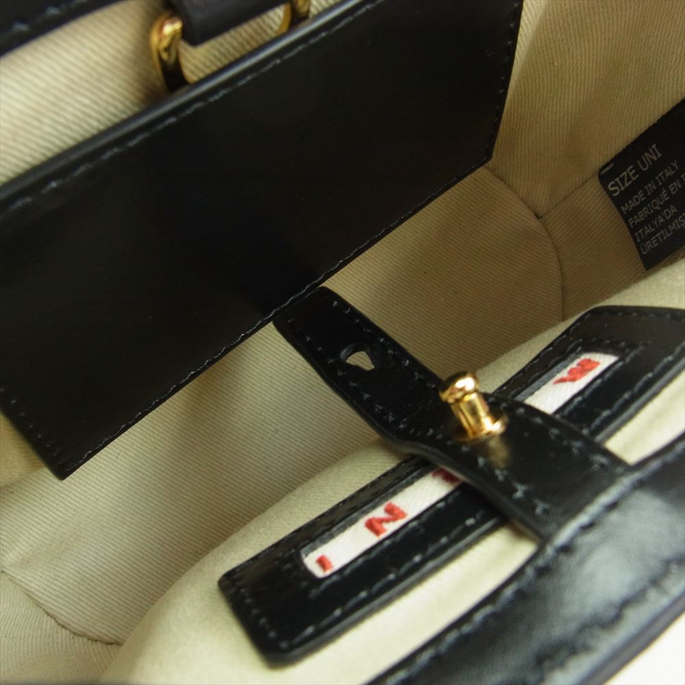 MARNI マルニ 24SS BMMP0067Q0 TROPICALIA BAG MICRO トロピカリア カゴ トート バッグ ブラック系 UNI【極上美品】【中古】