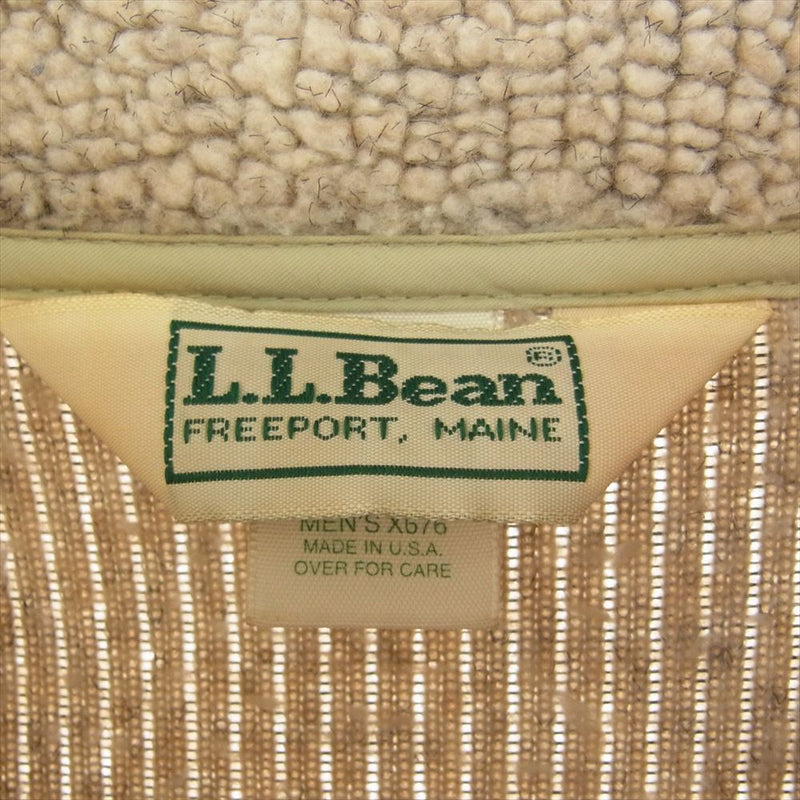 L.L.Bean エルエルビーン USA製 ボア フリース ブルゾン ジャケット ベージュ系 S【中古】