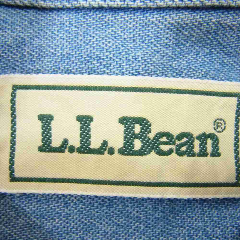 L.L.Bean エルエルビーン カナダ製 デニム ワーク シャツ インディゴブルー系 S【中古】