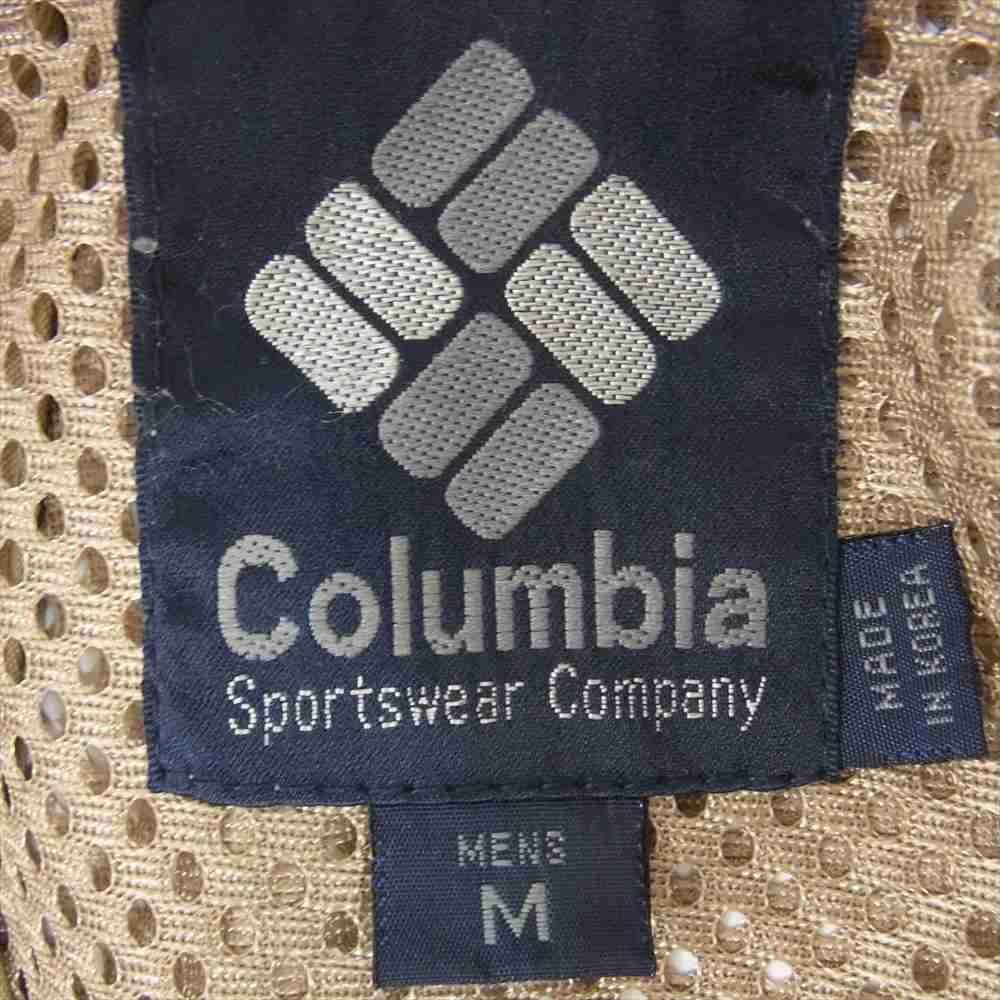 Columbia コロンビア ヴィンテージ 80s 紺タグ メッシュ フィッシング ベスト ベージュ系 M【中古】