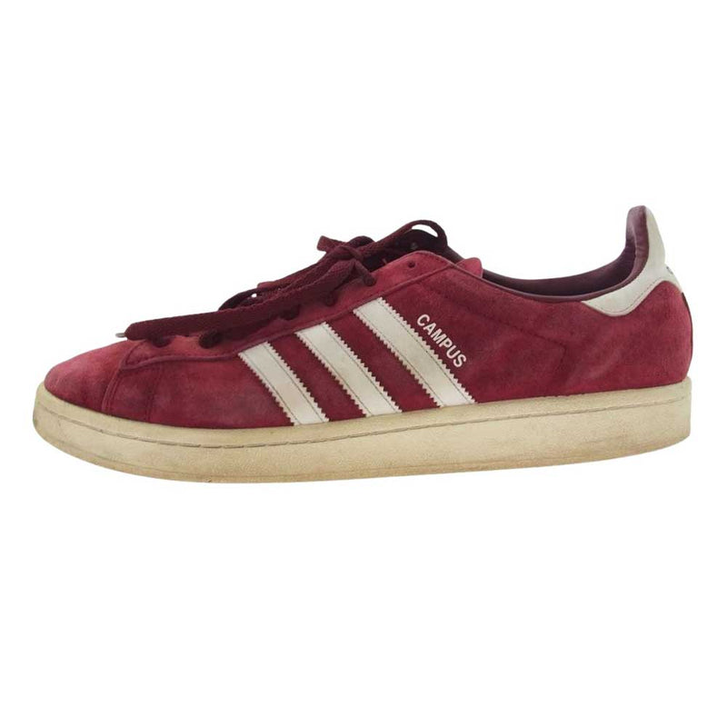 adidas アディダス BZ0087 CAMPUS キャンパス スエード ローカット スニーカー エンジ系 29.0cm【中古】