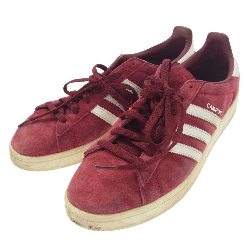 adidas アディダス BZ0087 CAMPUS キャンパス スエード ローカット スニーカー エンジ系 29.0cm【中古】