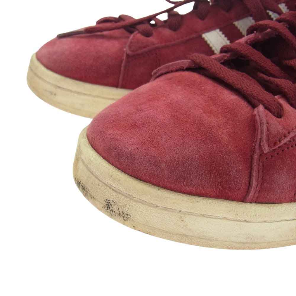 adidas アディダス BZ0087 CAMPUS キャンパス スエード ローカット スニーカー エンジ系 29.0cm【中古】