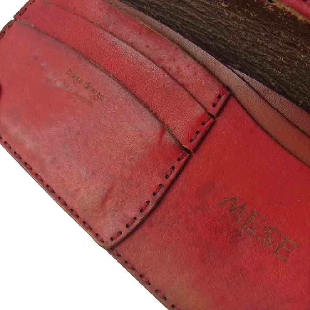 ojaga design オジャガデザイン レザー 二つ折り ロング ウォレット 長財布 ブラウン系 エンジ系【中古】