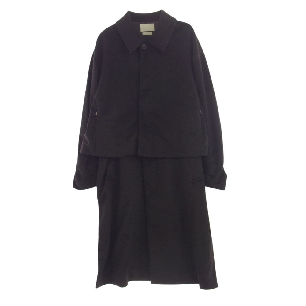 YOKE ヨーク YK20AW0134C CASHMERE 3WAY BAL COLLAR SHARE COAT カシミヤ デタッチャブル バルカラー シェア ロング コート ダークグレー系 3【中古】