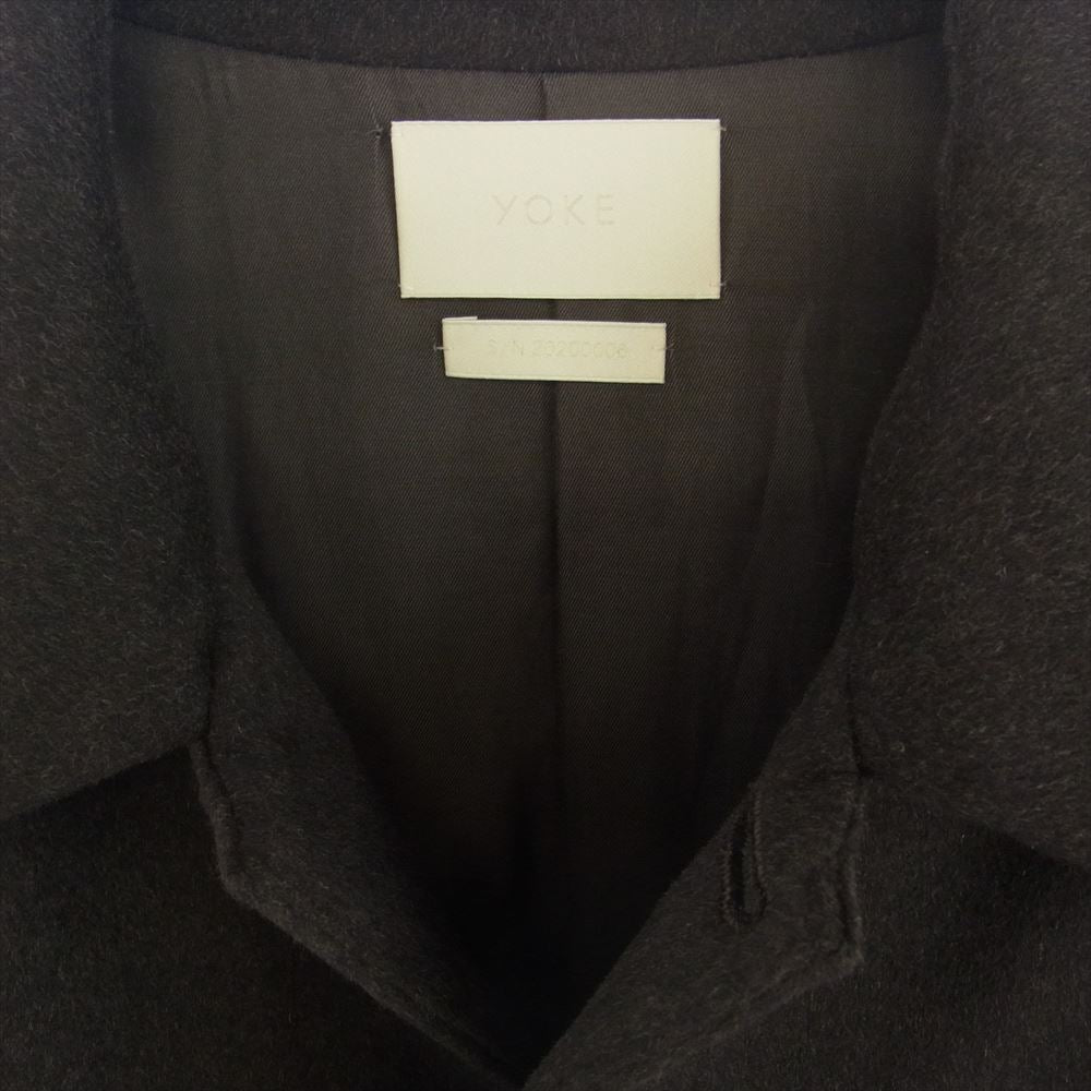 YOKE ヨーク YK20AW0134C CASHMERE 3WAY BAL COLLAR SHARE COAT カシミヤ デタッチャブル バルカラー シェア ロング コート ダークグレー系 3【中古】