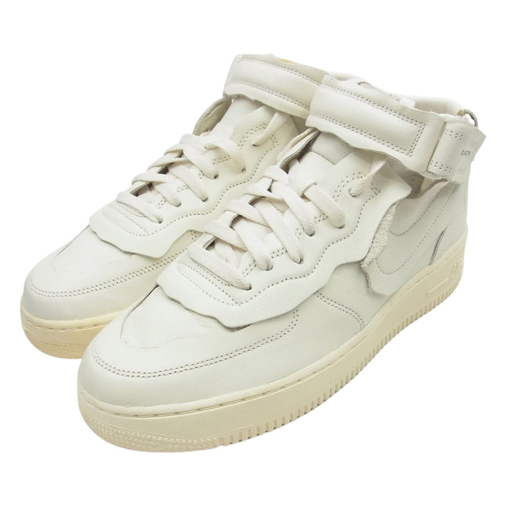 NIKE ナイキ × COMME des GARCONS コムデギャルソン DC3601-100 Air Force 1 Mid エアフォースワン ミッド ハイカット スニーカー ホワイト系 27cm【新古品】【未使用】【中古】