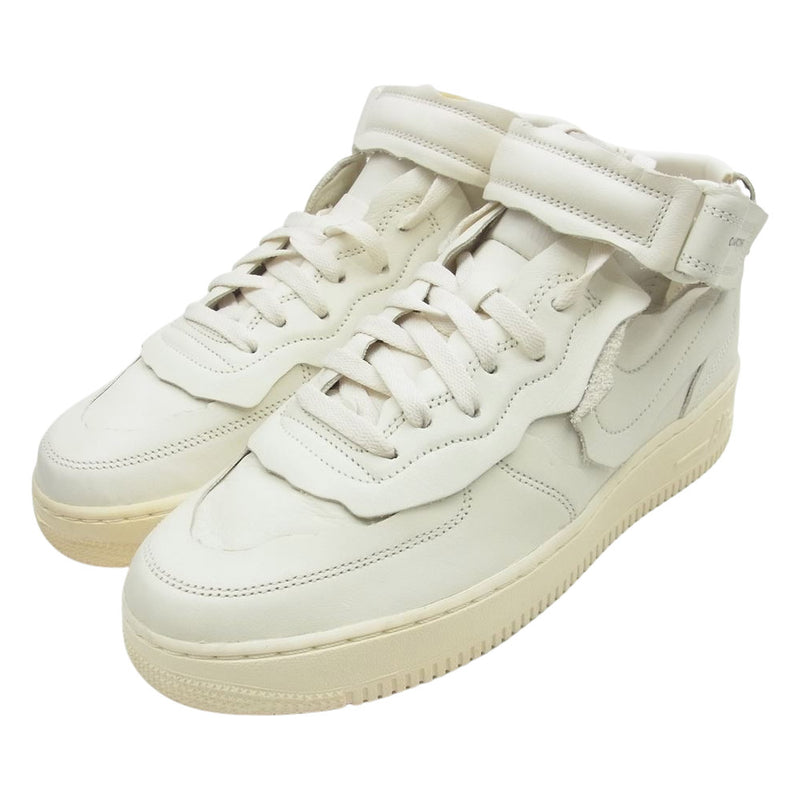 NIKE ナイキ × COMME des GARCONS コムデギャルソン DC3601-100 Air Force 1 Mid エアフォースワン ミッド ハイカット スニーカー ホワイト系 27cm【中古】