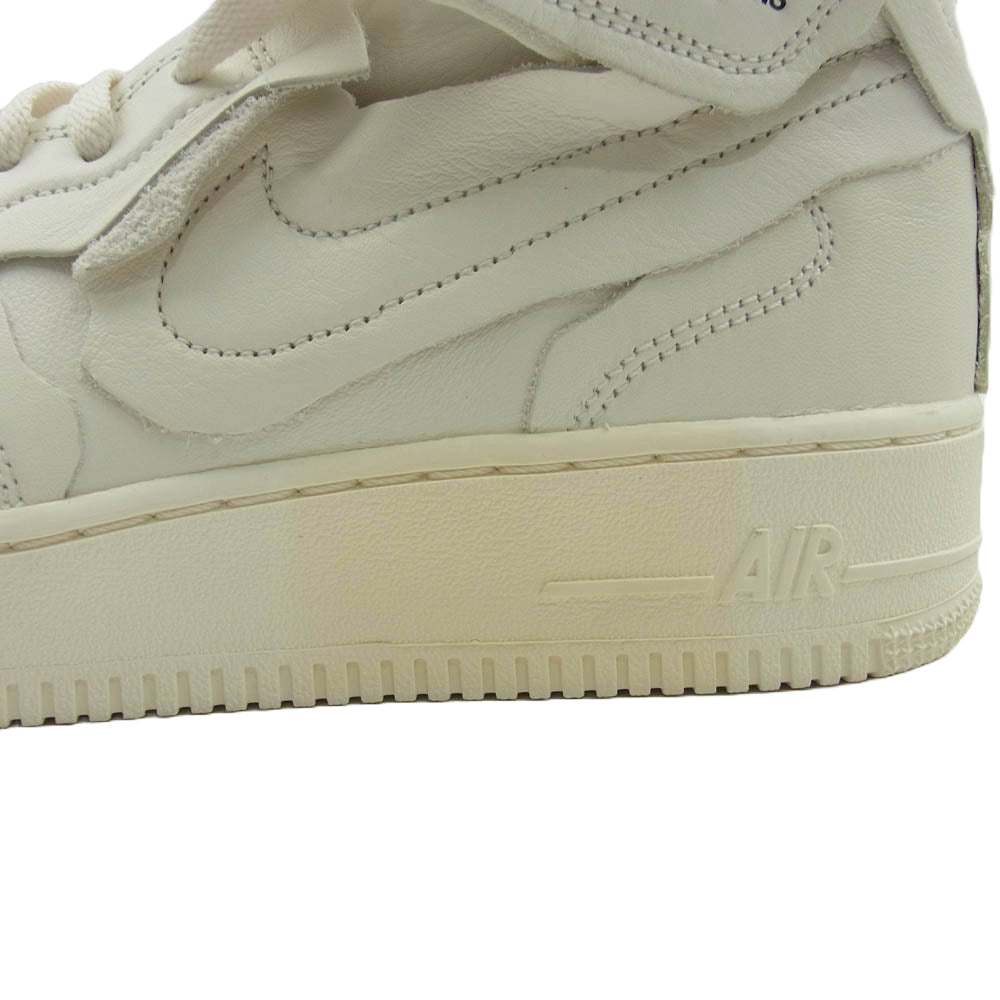 NIKE ナイキ × COMME des GARCONS コムデギャルソン DC3601-100 Air Force 1 Mid エアフォースワン ミッド ハイカット スニーカー ホワイト系 27cm【中古】