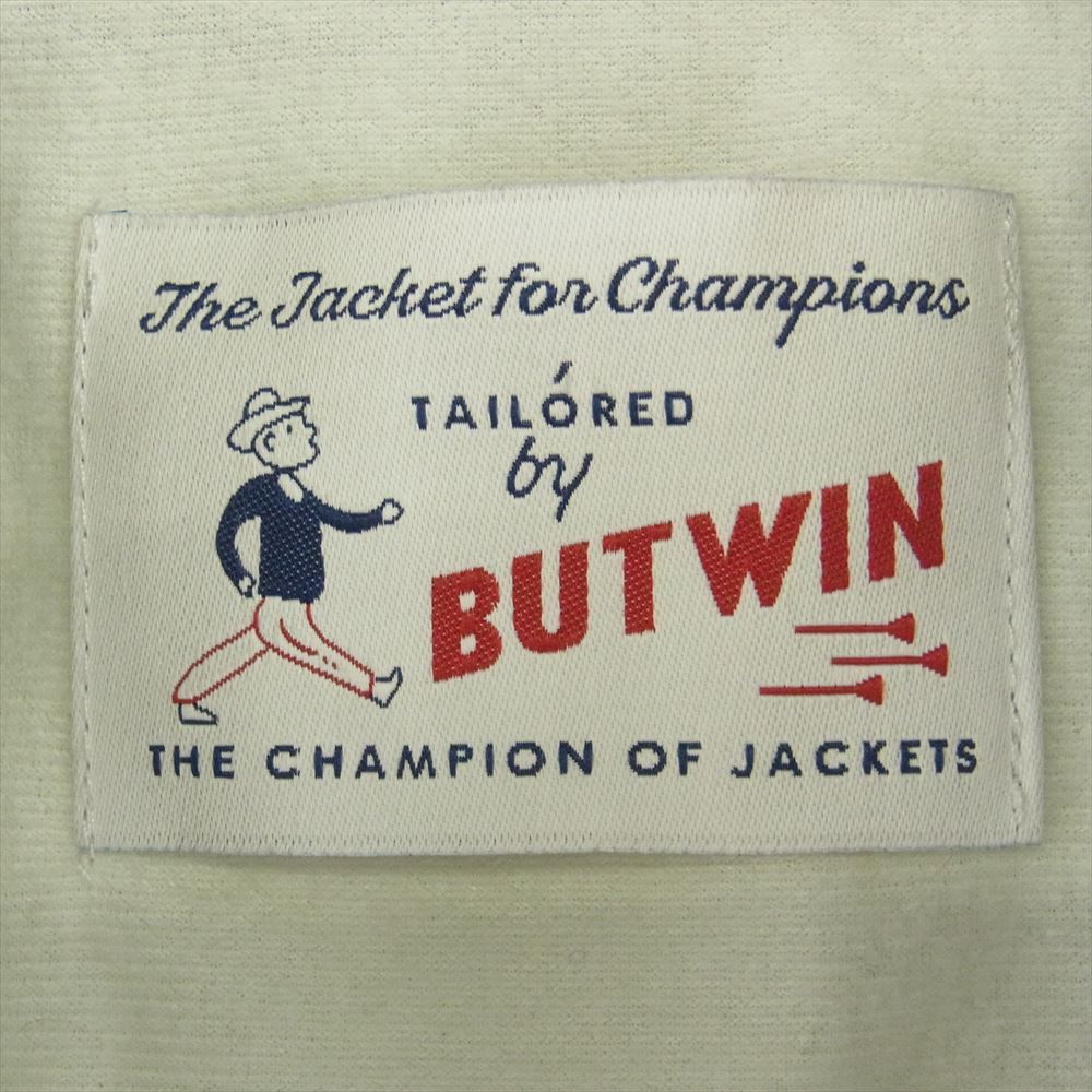 BUTWIN ナイロン スタジアム ジャケット カーキ系 M【美品】【中古】
