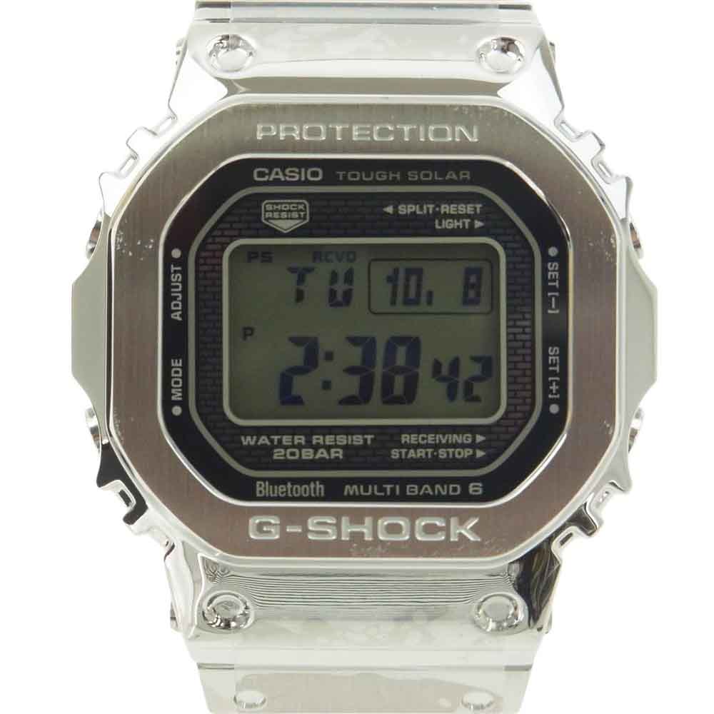 CASIO G-SHOCK カシオ ジーショック GMW-B5000D-1JF Bluetooth搭載 フルメタル 電波 ソーラー フルメタル 腕時計 シルバー系【新古品】【未使用】【中古】