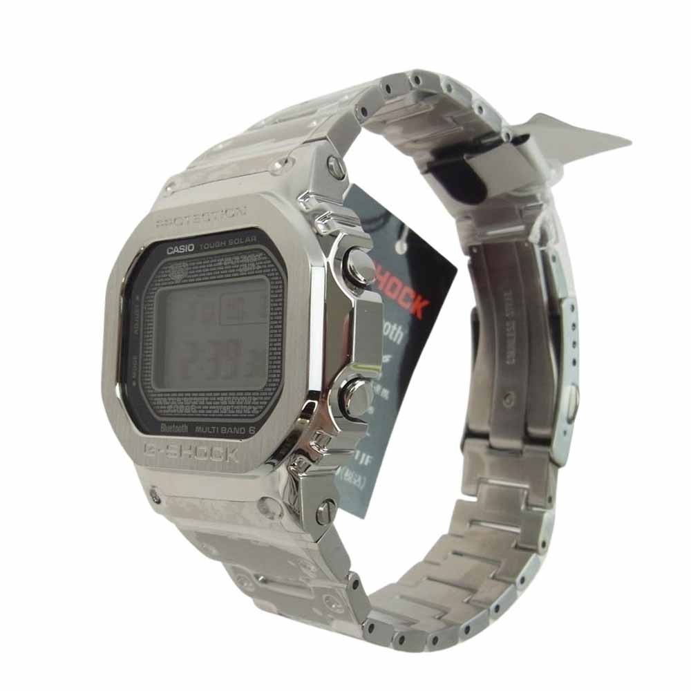CASIO G-SHOCK カシオ ジーショック GMW-B5000D-1JF Bluetooth搭載 フルメタル 電波 ソーラー フルメタル 腕時計 シルバー系【新古品】【未使用】【中古】