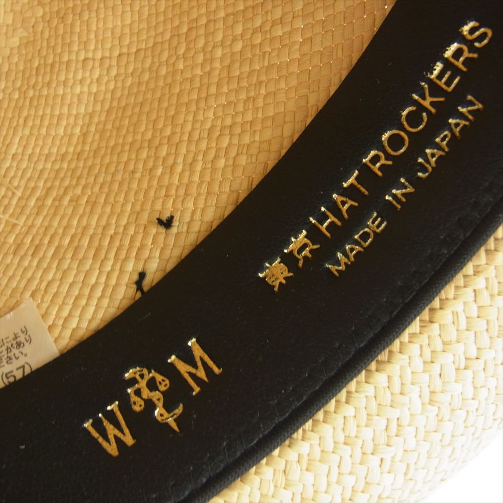 WACKO MARIA ワコマリア × 東京HAT ROCKERS 東京ハットロッカーズ パナマハット ベージュ ベージュ系 S 57【中古】