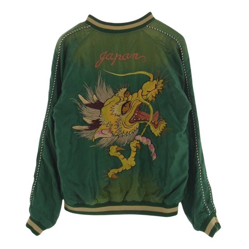 テーラー東洋 TTT15393 Early 1950s Style Acetate Souvenir Jacket EAGLE × DRAGON AGING MODEL タイガー ドラゴン 刺繍 アセテート リバーシブル スカジャン M【中古】