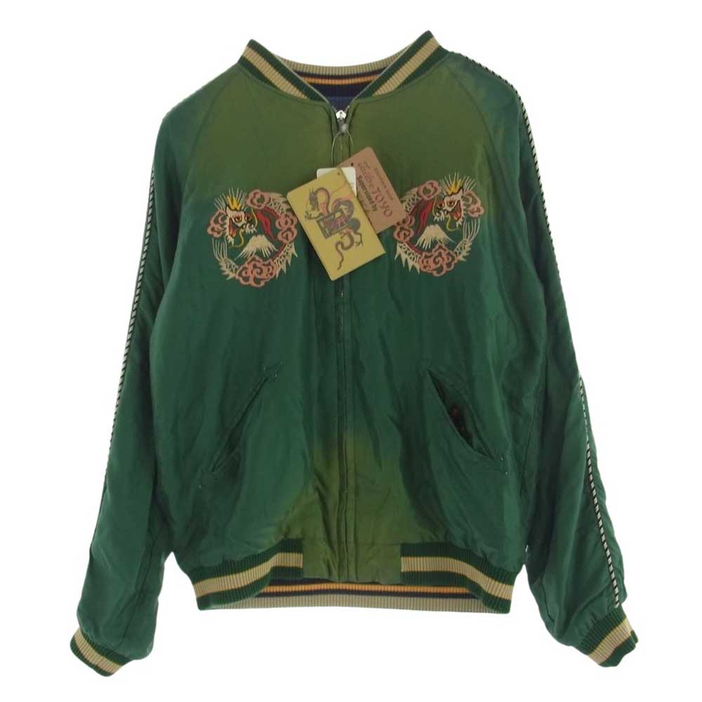 テーラー東洋 TTT15393 Early 1950s Style Acetate Souvenir Jacket EAGLE × DRAGON AGING MODEL タイガー ドラゴン 刺繍 アセテート リバーシブル スカジャン M【中古】